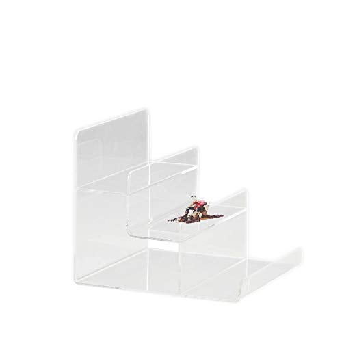 بروفيشينال ديسبلاي واضح الاكريليك 3-Tier عرض موقف الاكريليك الناهض عرض الرف لشخصيات Amiibo Funko POP 3 خطوة الاكريليك محفظة عرض حامل مُنظِم - Image 2